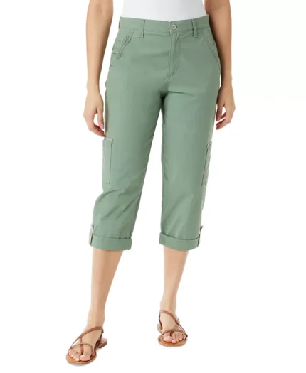 Women's Adjustable-Hem Cargo Capri Pants